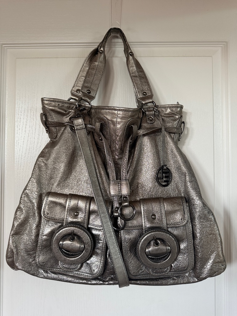 Elliott Lucca “ Estella “ Metallic Leather All Carry Handbag